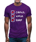 Crawl Walk Surf Mens T-Shirt