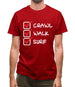 Crawl Walk Surf Mens T-Shirt