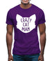 Crazy Cat Man Mens T-Shirt