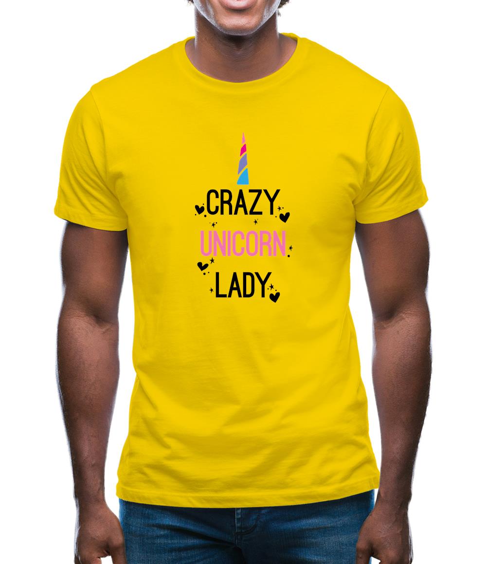 Crazy Unicorn Lady Mens T-Shirt