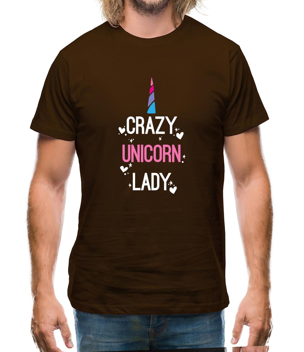Crazy Unicorn Lady Mens T-Shirt