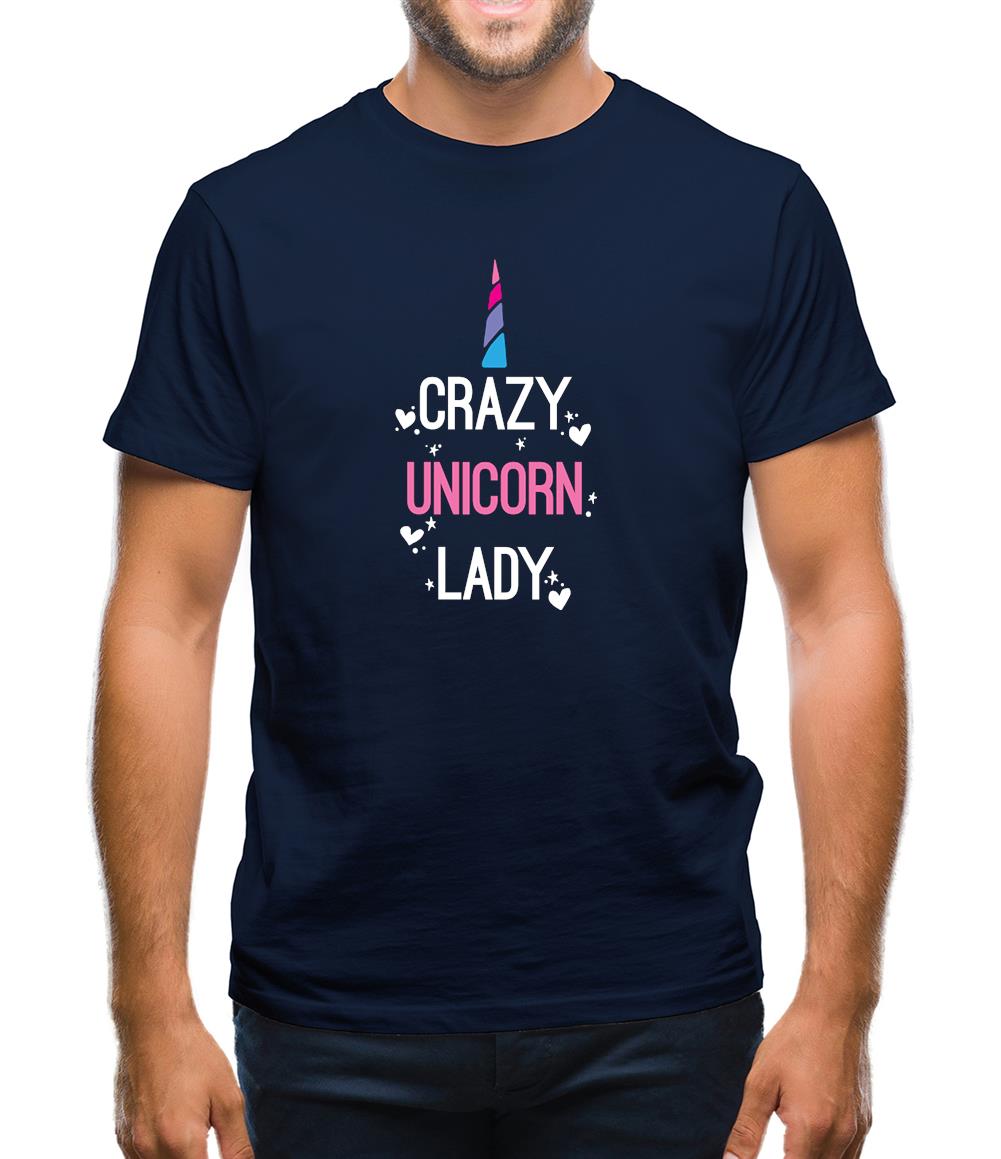 Crazy Unicorn Lady Mens T-Shirt