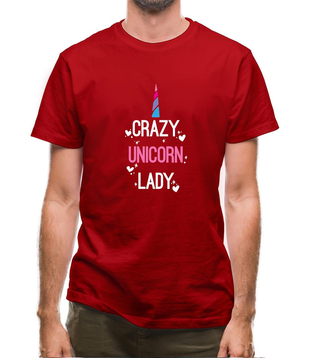 Crazy Unicorn Lady Mens T-Shirt