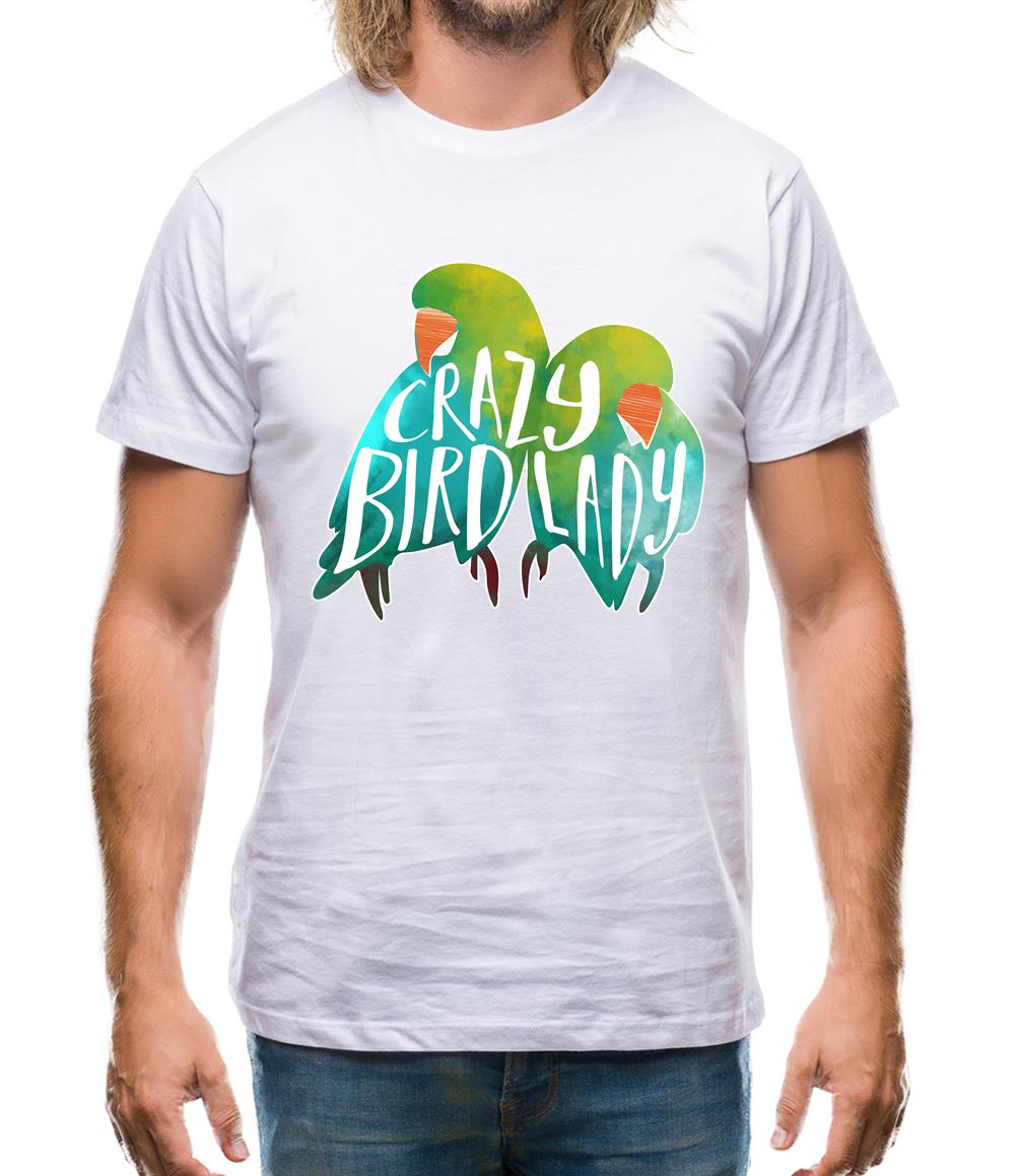 Crazy Bird Lady Mens T-Shirt