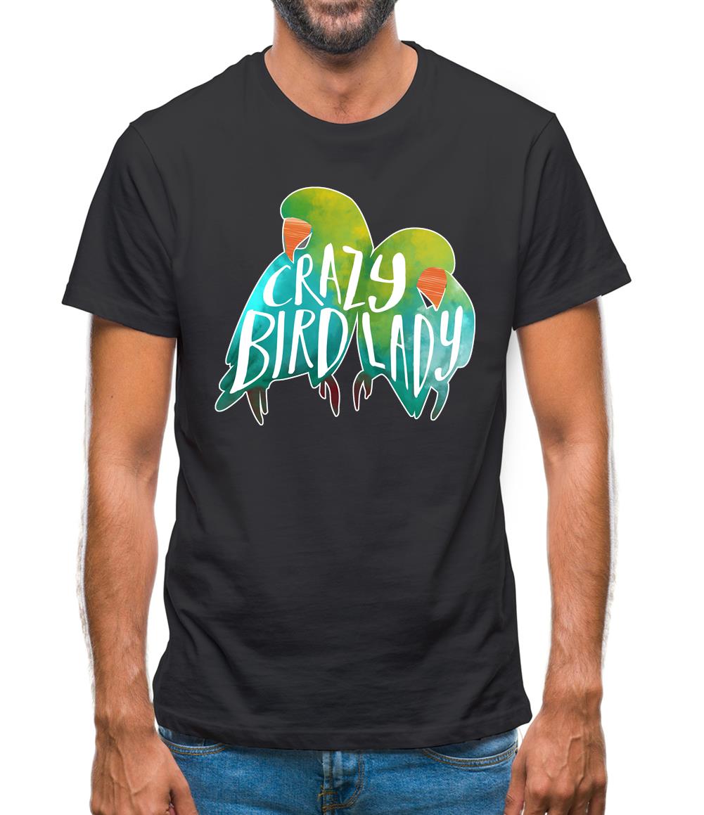 Crazy Bird Lady Mens T-Shirt