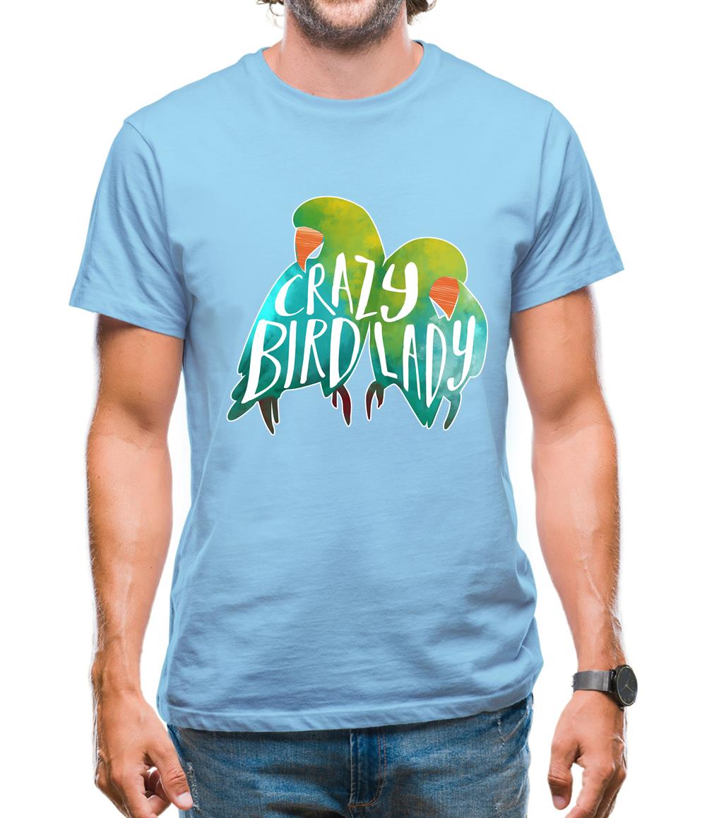 Crazy Bird Lady Mens T-Shirt