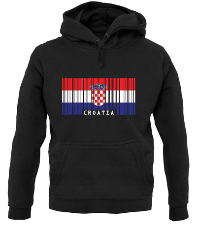 Croatia Barcode Style Flag unisex hoodie