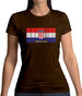 Croatia Barcode Style Flag Womens T-Shirt