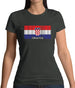 Croatia Barcode Style Flag Womens T-Shirt