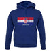 Croatia Barcode Style Flag unisex hoodie