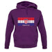 Croatia Barcode Style Flag unisex hoodie