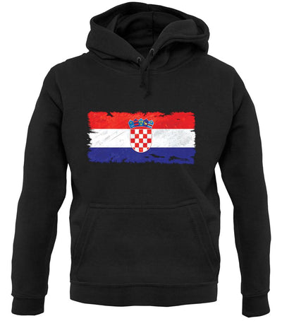 Croatia Grunge Style Flag unisex hoodie