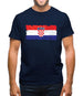 Croatia Grunge Style Flag Mens T-Shirt