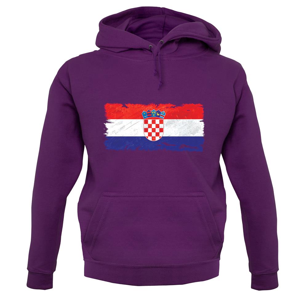 Croatia Grunge Style Flag unisex hoodie