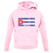 Cuba Barcode Style Flag unisex hoodie