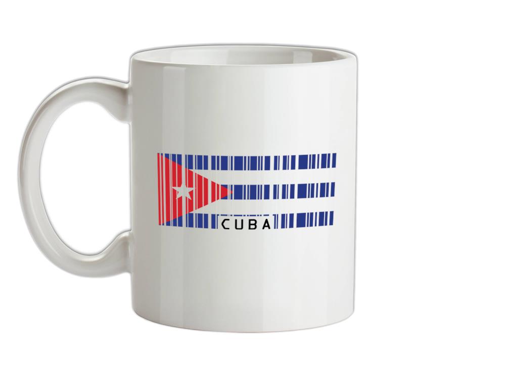Cuba Barcode Style Flag Ceramic Mug