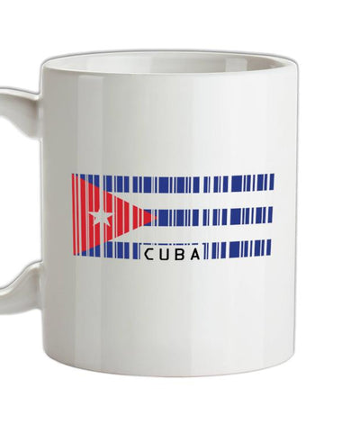 Cuba Barcode Style Flag Ceramic Mug