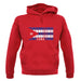 Cuba Barcode Style Flag unisex hoodie