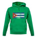 Cuba Barcode Style Flag unisex hoodie