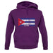 Cuba Barcode Style Flag unisex hoodie