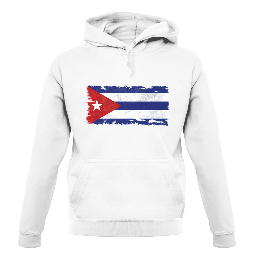 Cuba Grunge Style Flag unisex hoodie