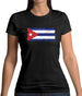 Cuba Grunge Style Flag Womens T-Shirt