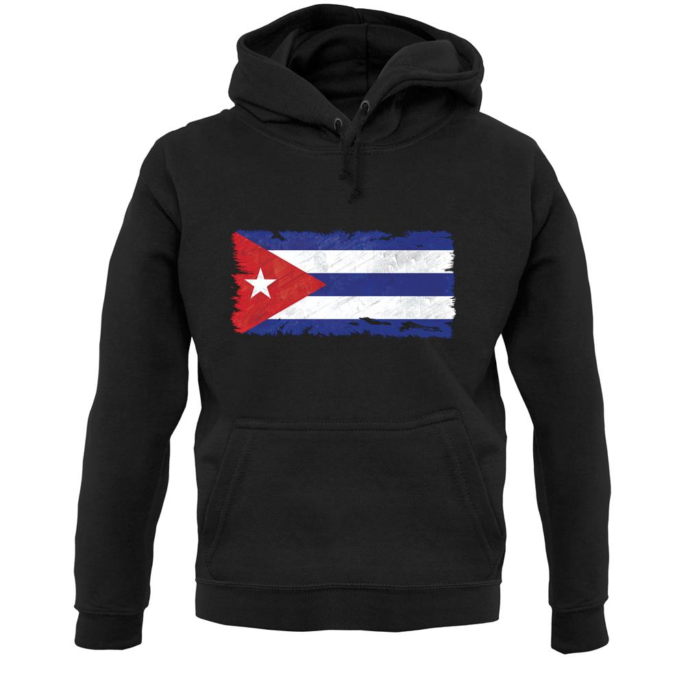 Cuba Grunge Style Flag Unisex Hoodie