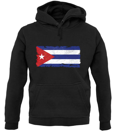 Cuba Grunge Style Flag unisex hoodie