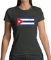 Cuba Grunge Style Flag Womens T-Shirt