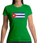 Cuba Grunge Style Flag Womens T-Shirt