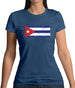 Cuba Grunge Style Flag Womens T-Shirt