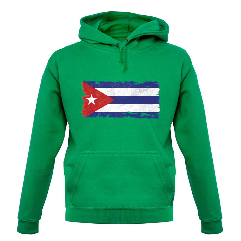 Cuba Grunge Style Flag unisex hoodie