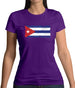 Cuba Grunge Style Flag Womens T-Shirt