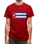 Cuba Grunge Style Flag Mens T-Shirt