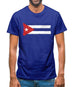 Cuba Grunge Style Flag Mens T-Shirt