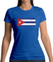 Cuba Grunge Style Flag Womens T-Shirt