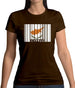 Cyprus Barcode Style Flag Womens T-Shirt