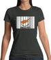 Cyprus Barcode Style Flag Womens T-Shirt