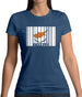 Cyprus Barcode Style Flag Womens T-Shirt