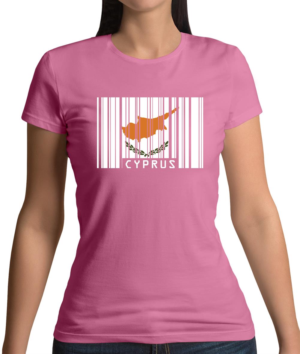 Cyprus Barcode Style Flag Womens T-Shirt