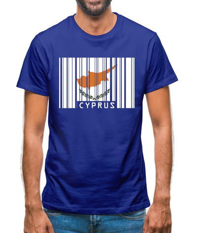 Cyprus Barcode Style Flag Mens T-Shirt