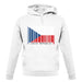 Czech Republic  Barcode Style Flag unisex hoodie