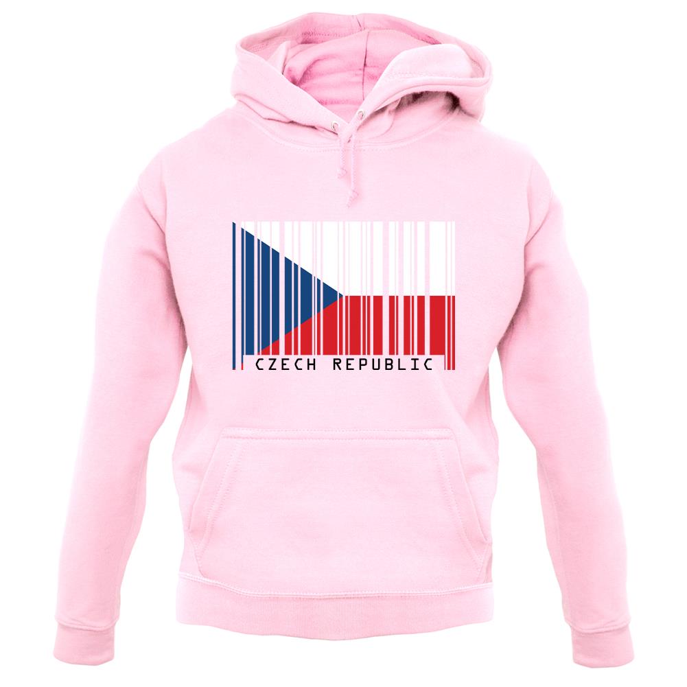 Czech Republic  Barcode Style Flag unisex hoodie
