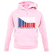 Czech Republic  Barcode Style Flag unisex hoodie