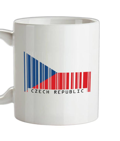 Czech Republic Barcode Style Flag Ceramic Mug