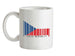 Czech Republic Barcode Style Flag Ceramic Mug