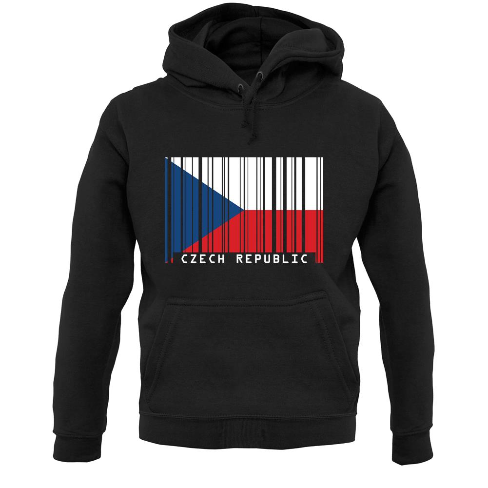 Czech Republic  Barcode Style Flag Unisex Hoodie