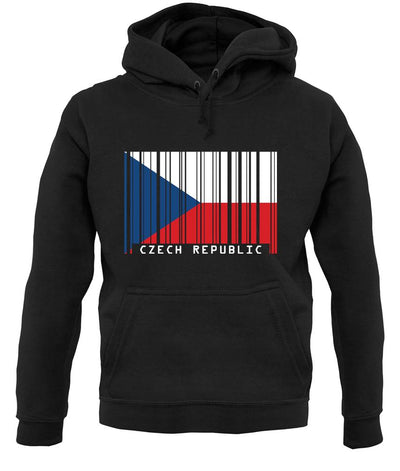 Czech Republic  Barcode Style Flag unisex hoodie