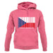 Czech Republic  Barcode Style Flag unisex hoodie