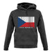Czech Republic  Barcode Style Flag unisex hoodie